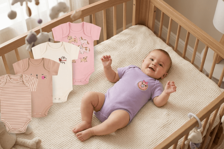 Kit 5 Body Manga Curta Roupa Infantil