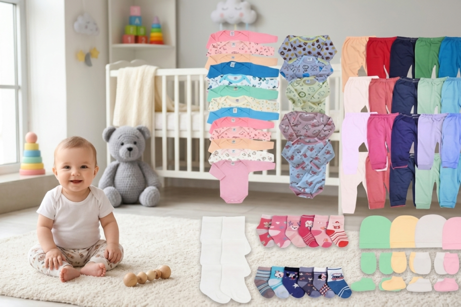 Kit enxoval bebê 15 peças algodão bebê menino menina e unissex