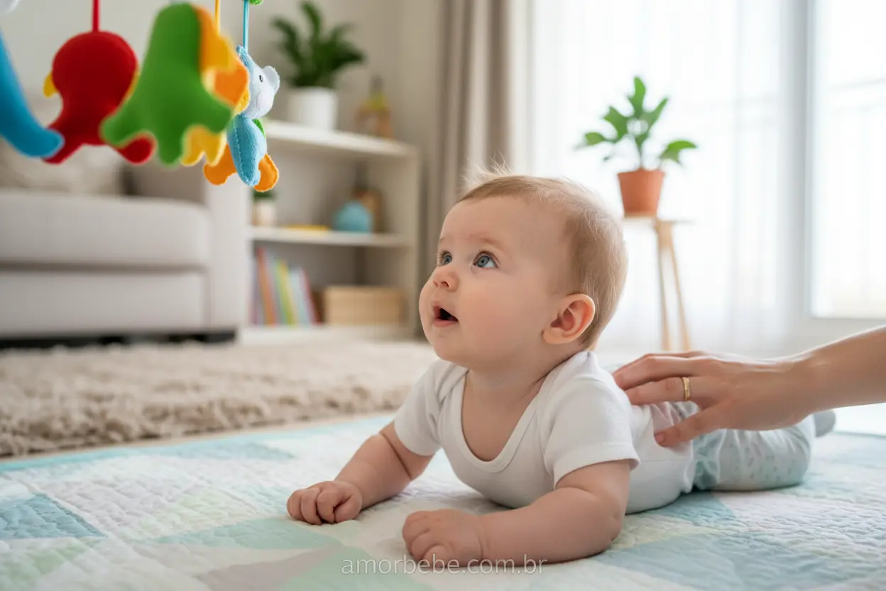 Bebê de 2 meses dormindo profundamente no berço.