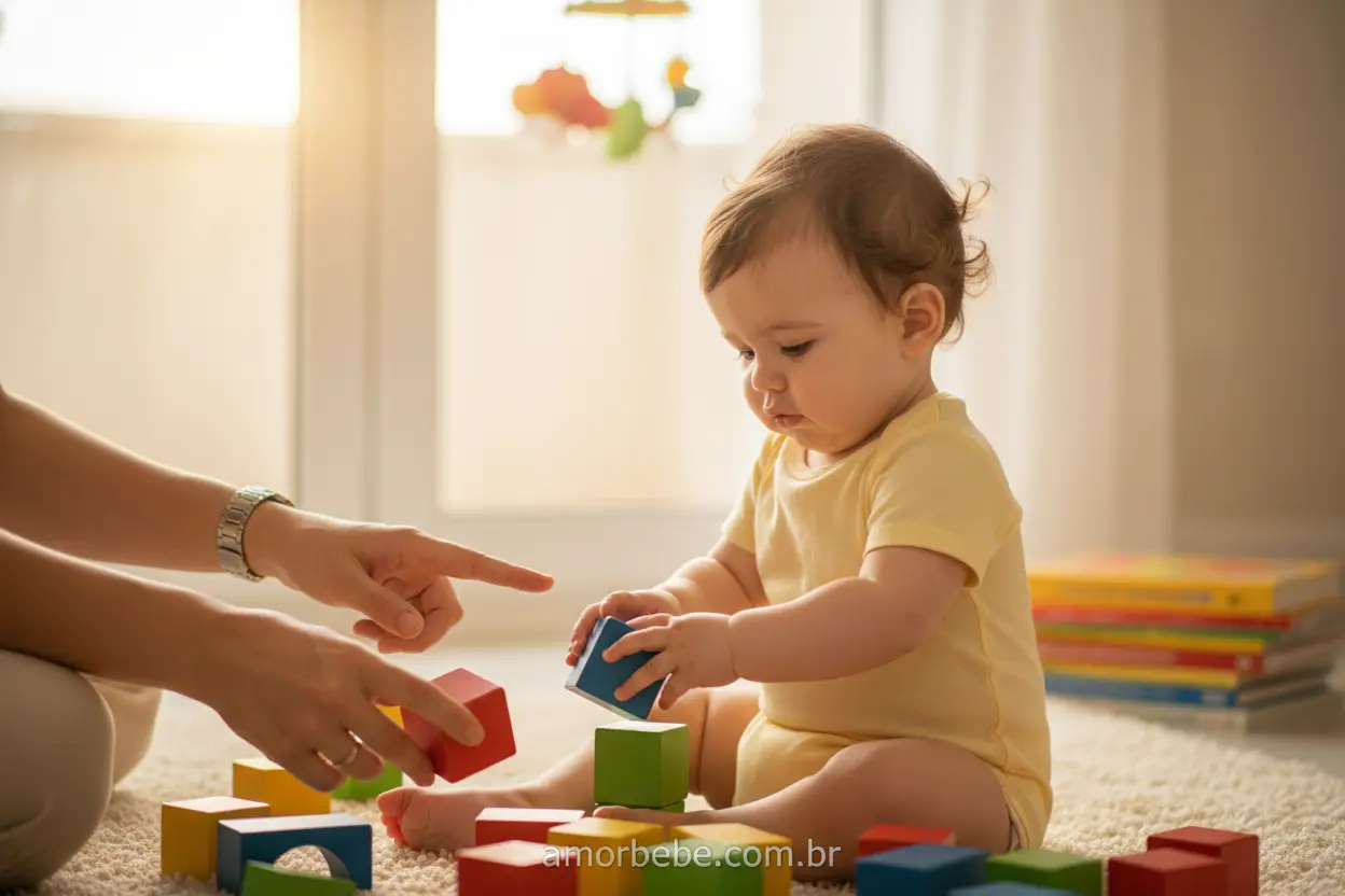 Rotina do bebê de 8 meses com brincadeiras e estímulos