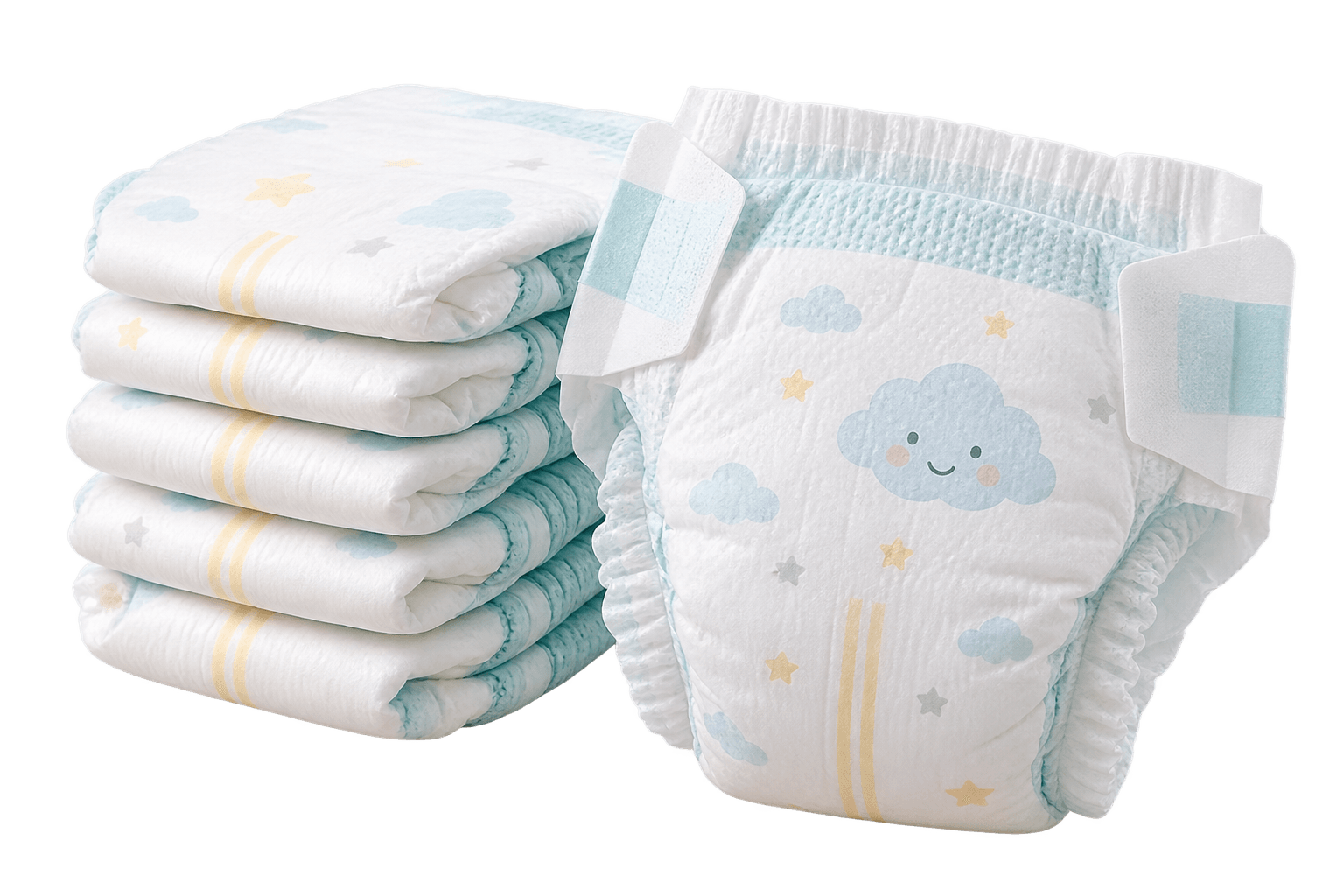 Fraldas descartáveis para bebê